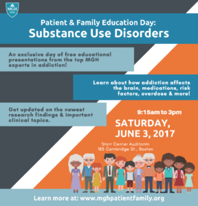 MASSACHUSETTS GENERAL HOSPITAL EVENT POST FOR FRIENDS AND FAMILY OF SOMEONE WITH AN ADDICTION