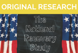 Landmark study and Data on how many americans are in recovery from alcohol and drugs