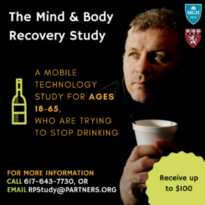 Participate in A MOBILE TECHNOLOGY STUDY FOR AGES 18-65, WHO ARE TRYING TO STOP DRINKING