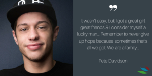 PETE DAVIDSON SAYS GETTING SOBER WASN'T EASY