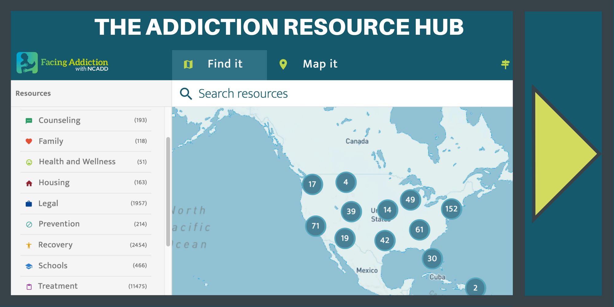 Locate addiction treatment providers near you