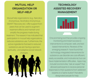 DEFINITIONS OF MUTUAL HELP ORGANIZATION OR TECHNOLOGY ASSISTED RECOVERY MANAGEMENT FOR SUBSTANCE USE DISORDER