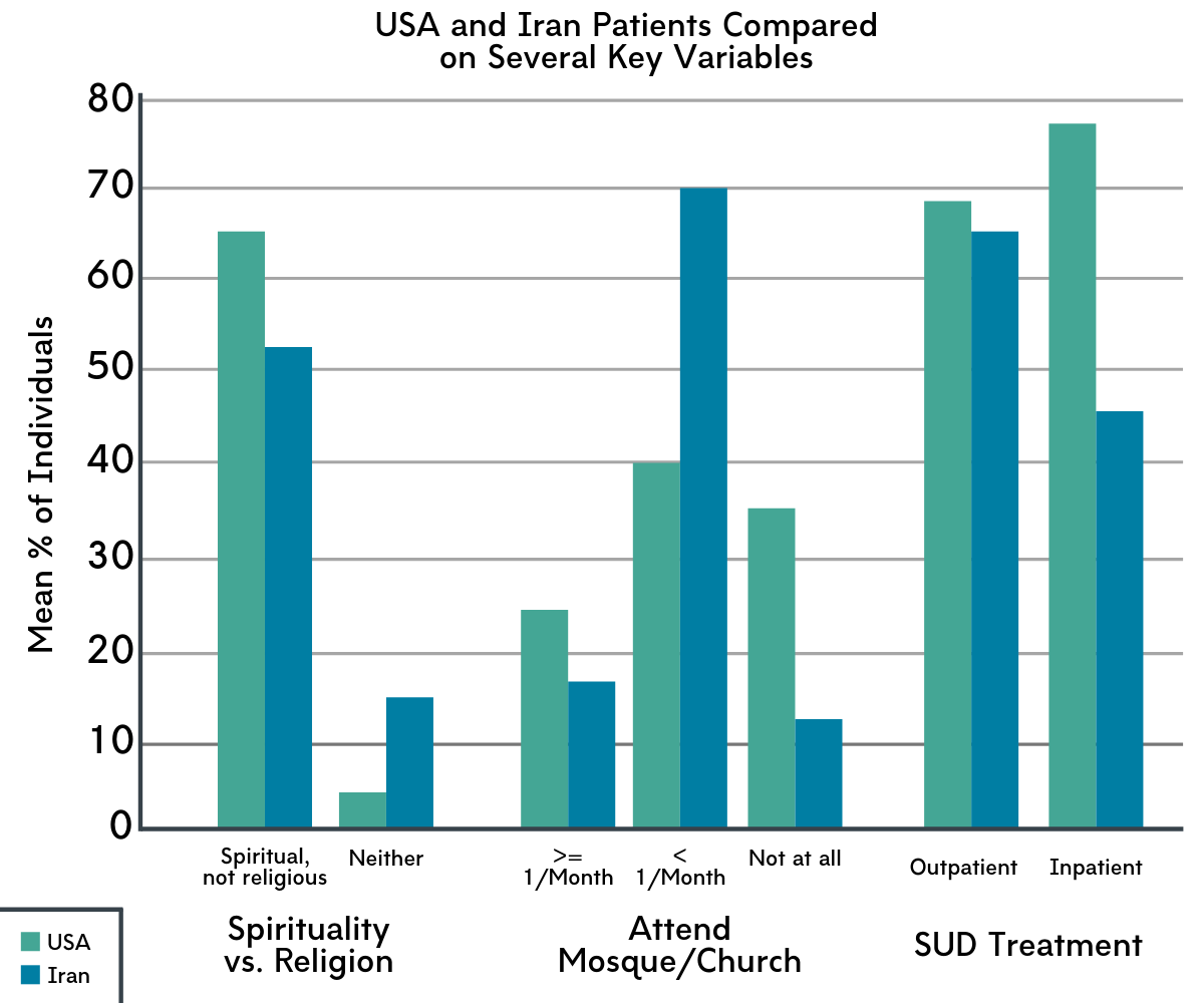 USA vs. Iran NA Participant Comparison – Recovery Research Institute
