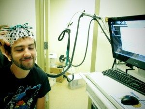 Man receiving fMRI brain scan